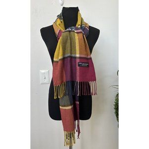 100% Cashmere Made In Scotland Fashion Long Shawl Warm Vibrant Scarf
